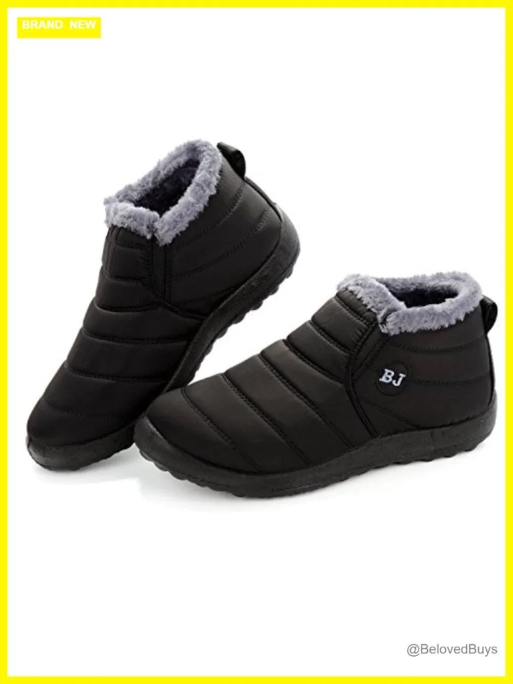 Winter Snow Boots Fur Lined Anti-Slip Ankle Booties Waterproof Warm